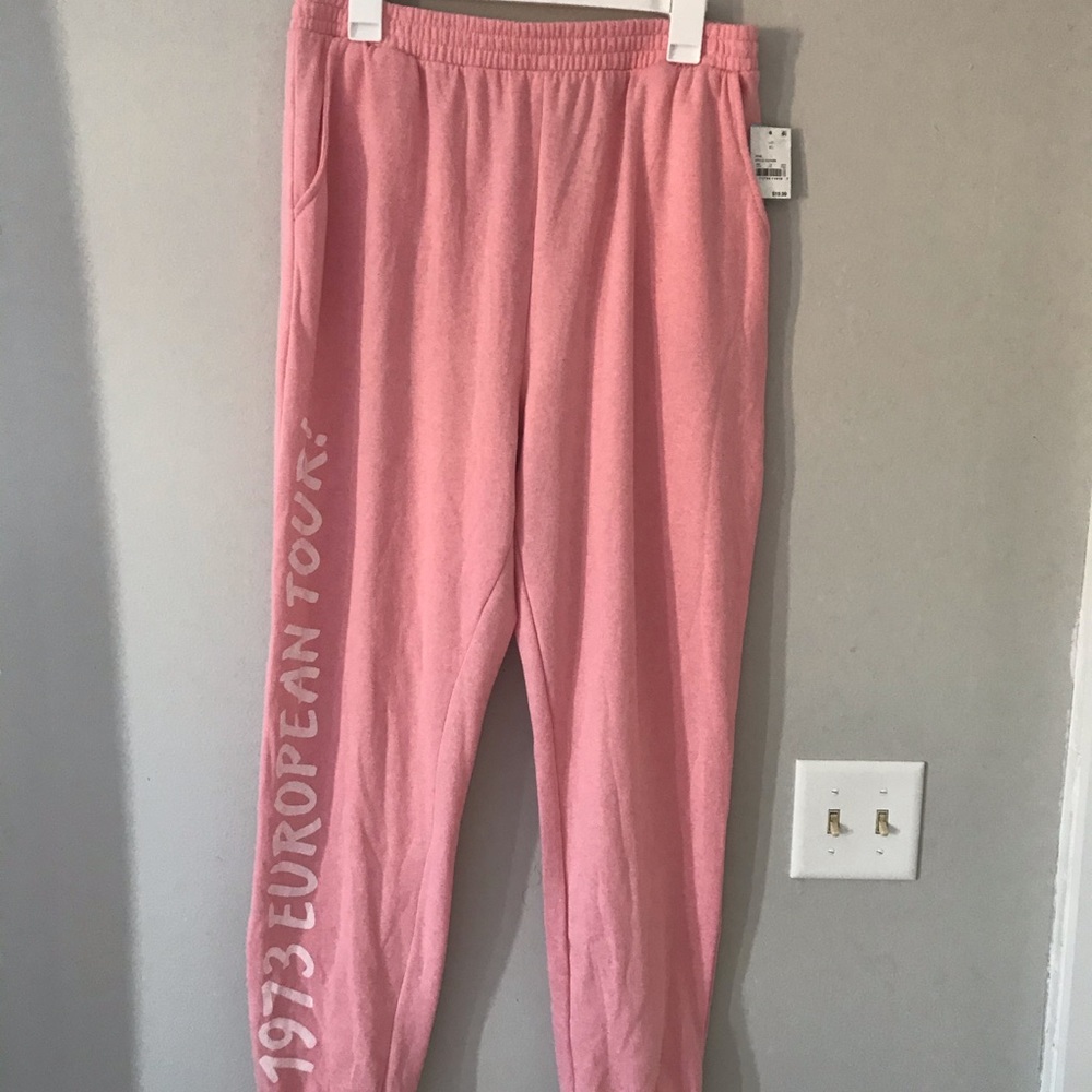 Pink jogger sweat pants